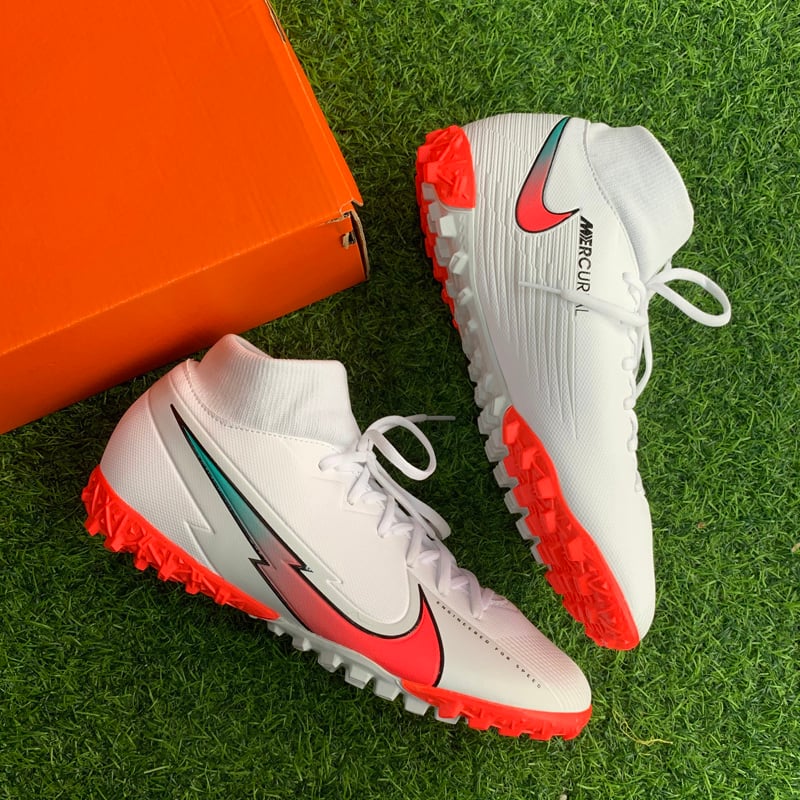 Nike Mercurial Superfly VII Academy TF AT7978-163 White/Photon Dust/Hyper Jade/Flash Crimson